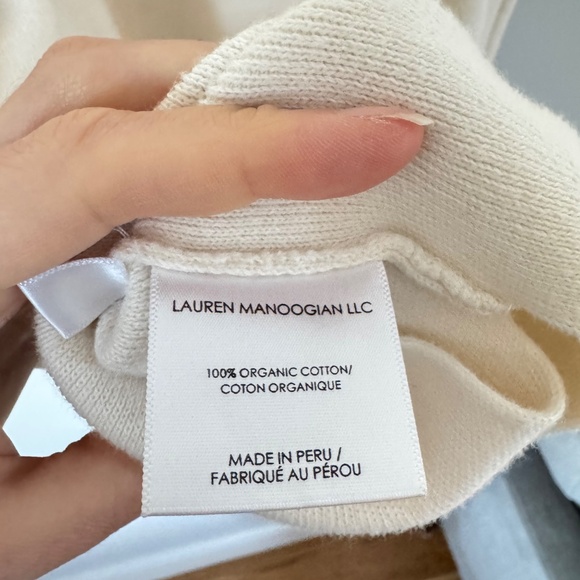 Lauren Manoogian INTERLOCK WIDE T DRESS - RAW WHITE size 1 (Same as model) - Picture 3 of 10